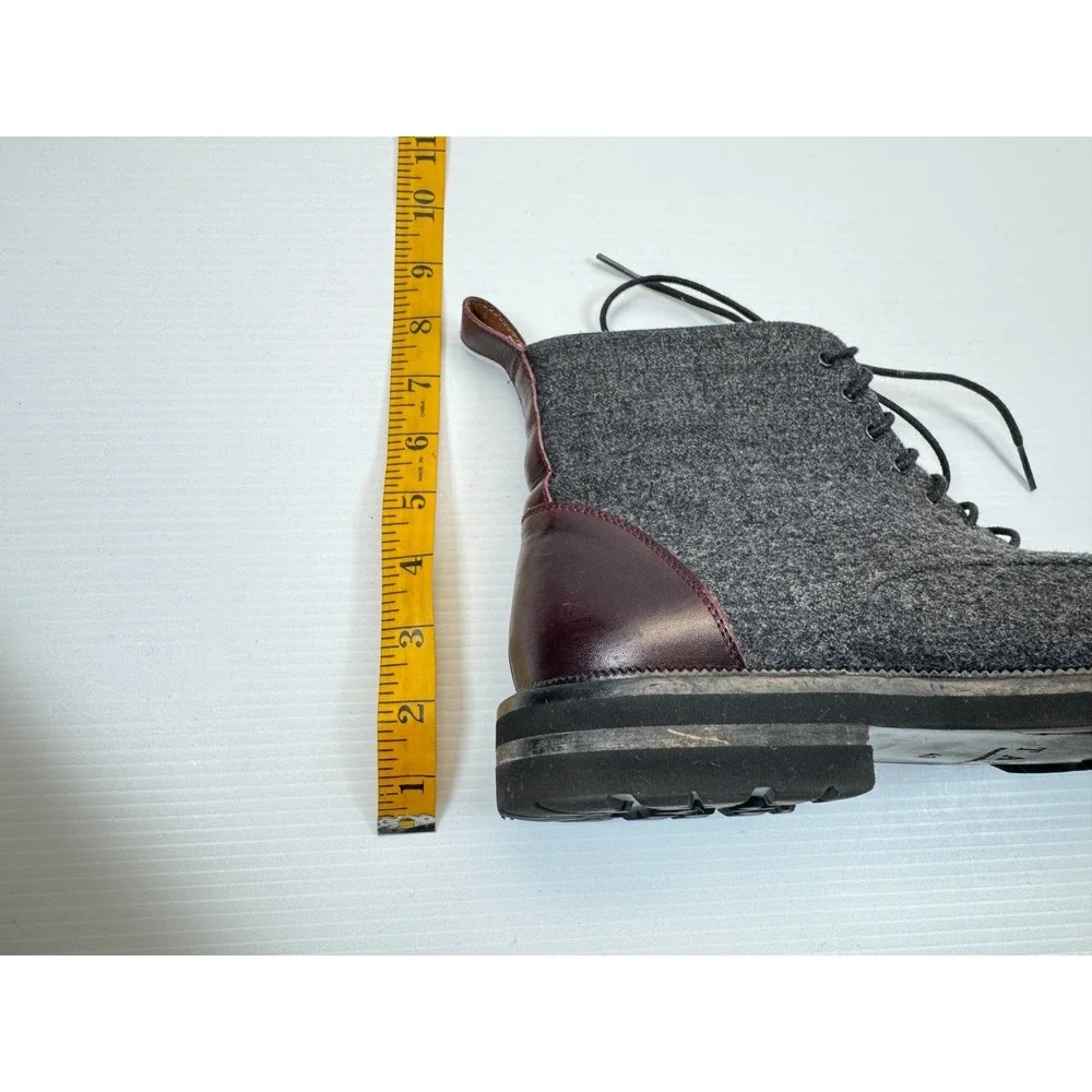 Taft Jack Boots Mens 43 US 10 EUC $349 Cap Toe Wool Leather Lace-up Comfort Gray